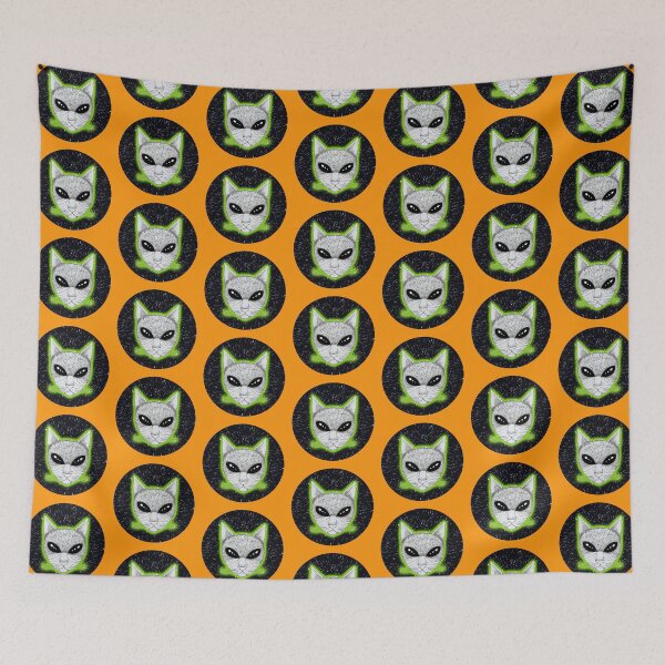 Item preview, SpaceCat V (round) designed and sold by SpaceCatVisions.