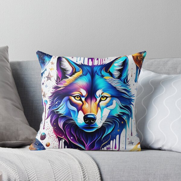Item preview, Cosmic Dream Wolf: Surreal wolf in the magical universe of art! designed and sold by AkraidaxDesign.