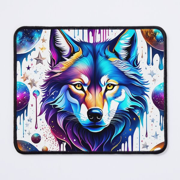 Item preview, Cosmic Dream Wolf: Surreal wolf in the magical universe of art! designed and sold by AkraidaxDesign.