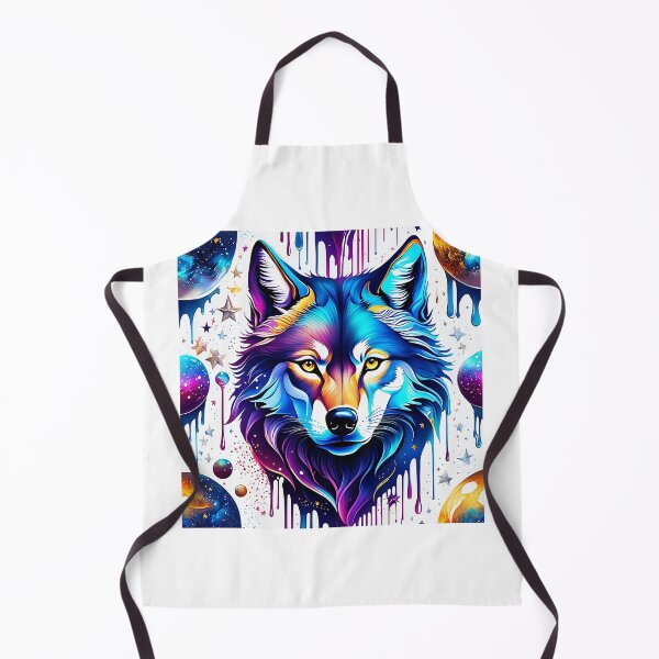 Item preview, Cosmic Dream Wolf: Surreal wolf in the magical universe of art! designed and sold by AkraidaxDesign.