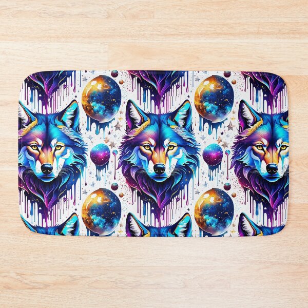 Item preview, Cosmic Dream Wolf: Surreal wolf in the magical universe of art! designed and sold by AkraidaxDesign.