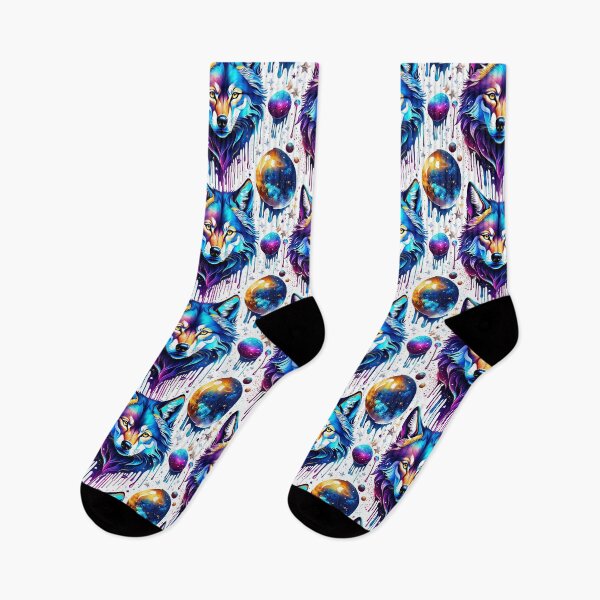 Item preview, Cosmic Dream Wolf: Surreal wolf in the magical universe of art! designed and sold by AkraidaxDesign.