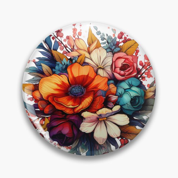 Item preview, Wild Flowers Botanical Flower Nature Colorfull Folk designed and sold by ArtFromBeyond.