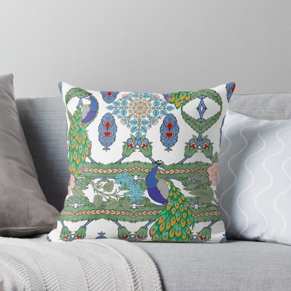 Aperçu de l'œuvre Boho, bohème, turc, iznik, paon, oiseaux, art floral créée et vendue par MariaMarinova.
