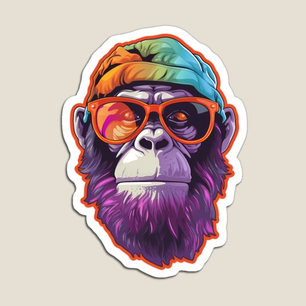 Item preview, psychedelic Ape with Glasses designed and sold by twXstedstXckers.