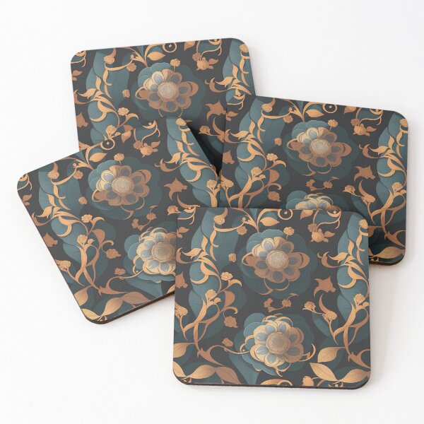 Item preview, Golden Muted Floral Pattern designed and sold by MiyamotoMarket.