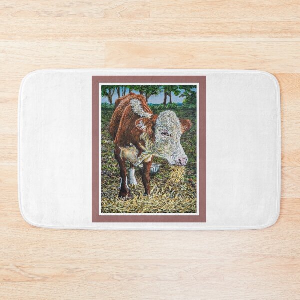 Item preview, Vaca de rescate gitana comiendo pintura de arte de heno designed and sold by RobbiePotterArt.