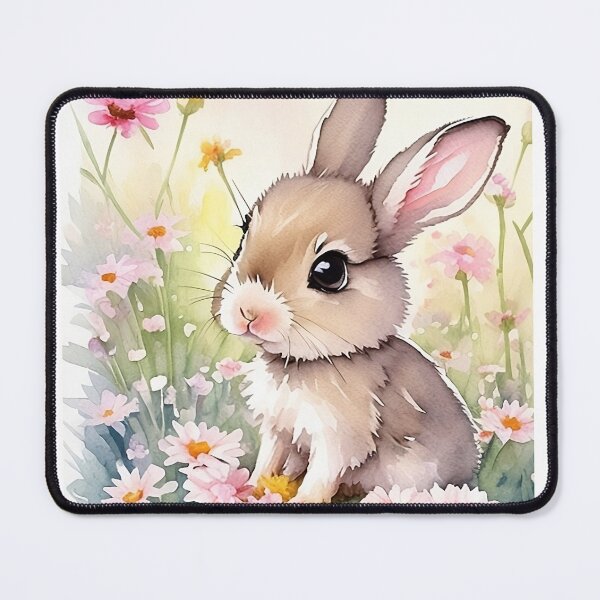 Item preview, Little Bunny in the Garden Flower Watercolor Series1 designed and sold by FlowerAlice.
