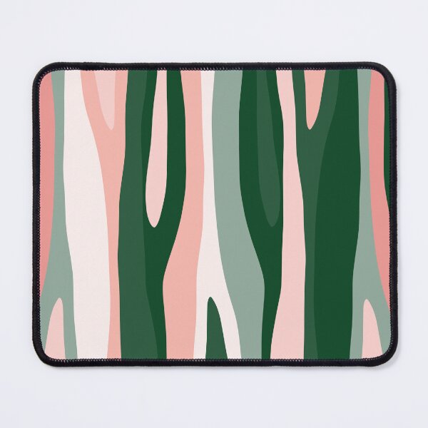 Item preview, Wild Stripes Modern Abstract Pattern Blush Pink and Hunter Green designed and sold by kierkegaard.