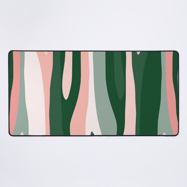 Item preview, Wild Stripes Modern Abstract Pattern Blush Pink and Hunter Green designed and sold by kierkegaard.