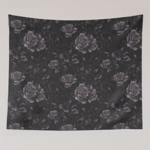 Item preview, Dark Flowers Pattern Goth Floral Artwork designed and sold by SoccaTamam.