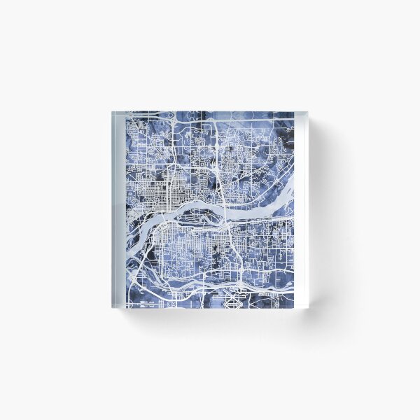 Item preview, Quad Cities Street Map designed and sold by ArtPrints.