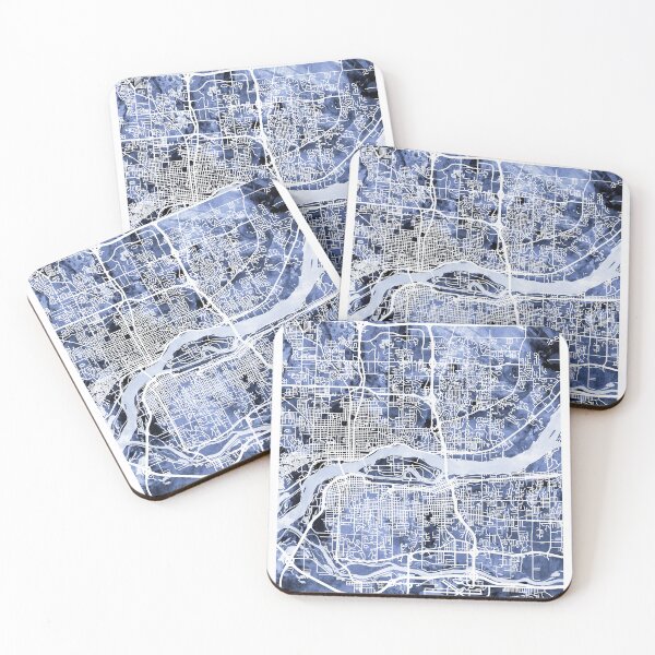 Item preview, Quad Cities Street Map designed and sold by ArtPrints.