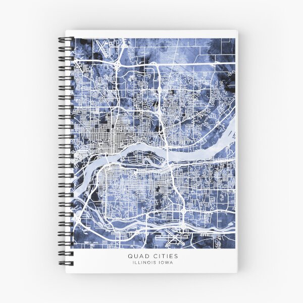 Item preview, Quad Cities Street Map designed and sold by ArtPrints.