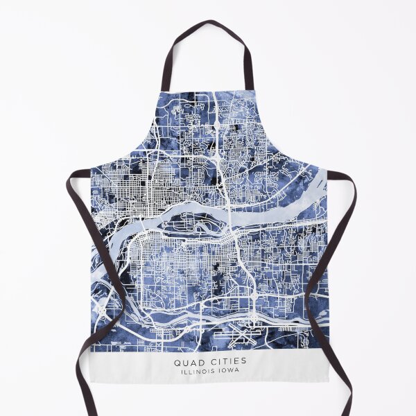 Item preview, Quad Cities Street Map designed and sold by ArtPrints.