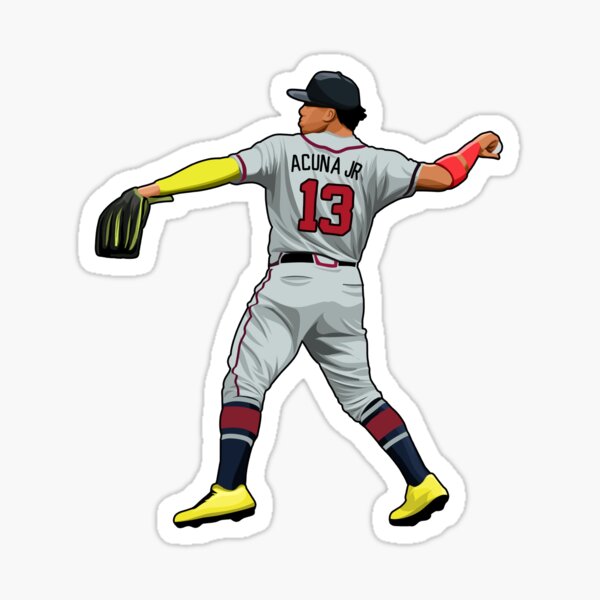 Ronald Acuña Jr. Jersey Sticker for Sale by blt1000