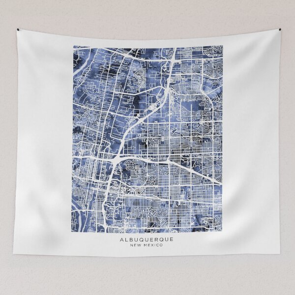 Item preview, Albuquerque New Mexico City Street Map designed and sold by ArtPrints.