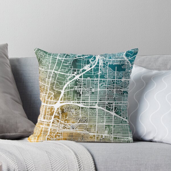 Aperçu de l'œuvre Plan des rues de la ville d'Albuquerque au Nouveau-Mexique créée et vendue par ArtPrints.