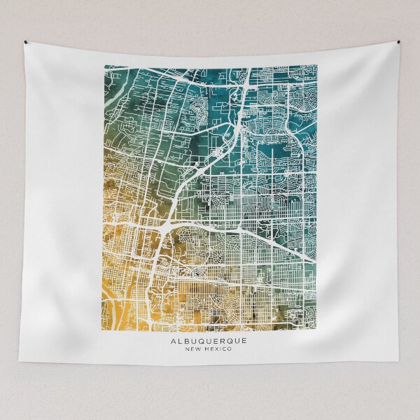 Item preview, Albuquerque New Mexico City Street Map designed and sold by ArtPrints.