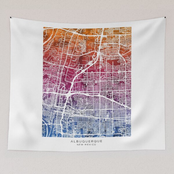 Item preview, Albuquerque New Mexico City Street Map designed and sold by ArtPrints.