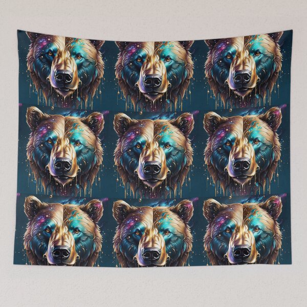 Item preview, Magic Moment: Surreal Close-Up of Brown Bear in Abstract Art! designed and sold by AkraidaxDesign.