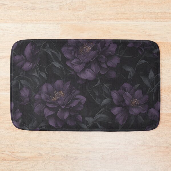 Item preview, Dark Purple Flowers Pattern Goth Floral Artwork designed and sold by SoccaTamam.