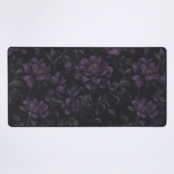 Item preview, Dark Purple Flowers Pattern Goth Floral Artwork designed and sold by SoccaTamam.