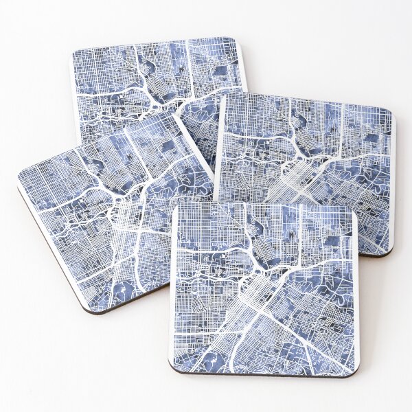 Item preview, Houston Texas City Street Map designed and sold by ArtPrints.