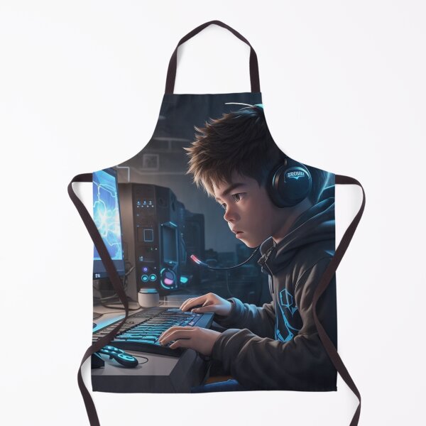 Item preview, Gamer boy illustration generative ai designed and sold by juoctaviniarts.