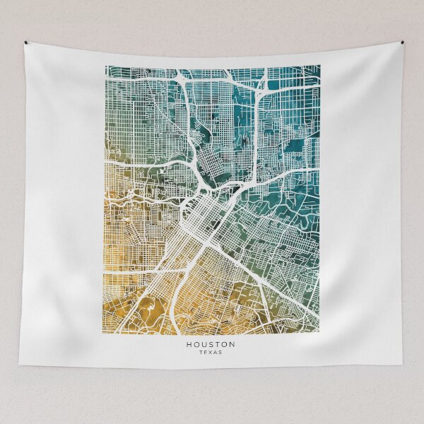 Item preview, Houston Texas City Street Map designed and sold by ArtPrints.