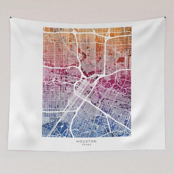 Item preview, Houston Texas City Street Map designed and sold by ArtPrints.