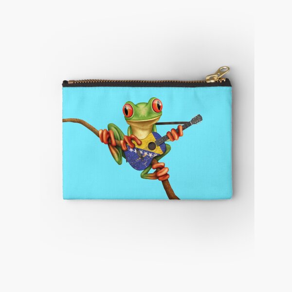 Item preview, Tree Frog Playing Bosnian Flag Guitar designed and sold by JeffBartels.