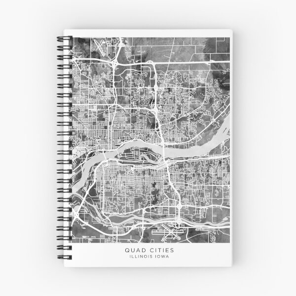 Item preview, Quad Cities Street Map designed and sold by ArtPrints.