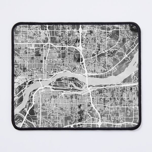 Item preview, Quad Cities Street Map designed and sold by ArtPrints.