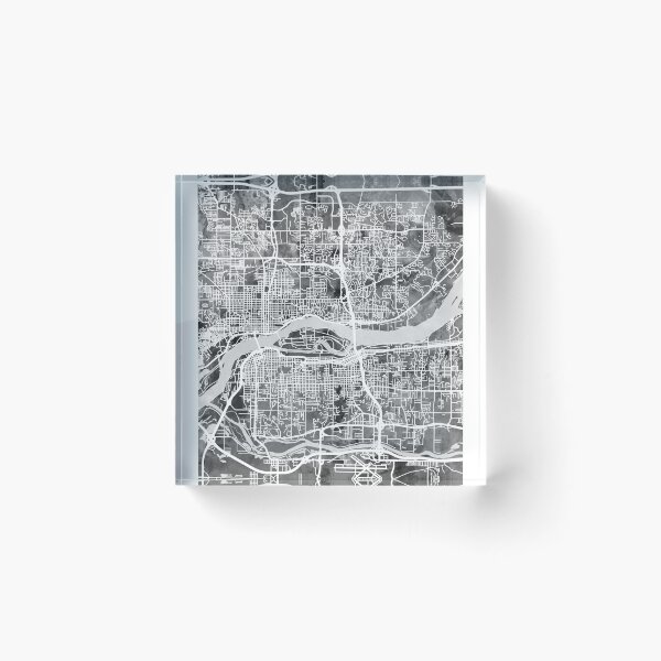 Item preview, Quad Cities Street Map designed and sold by ArtPrints.