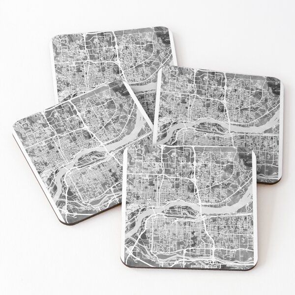 Item preview, Quad Cities Street Map designed and sold by ArtPrints.