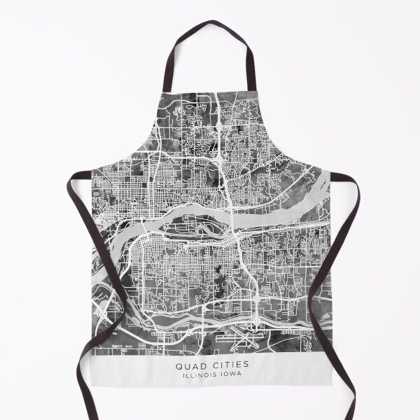 Item preview, Quad Cities Street Map designed and sold by ArtPrints.