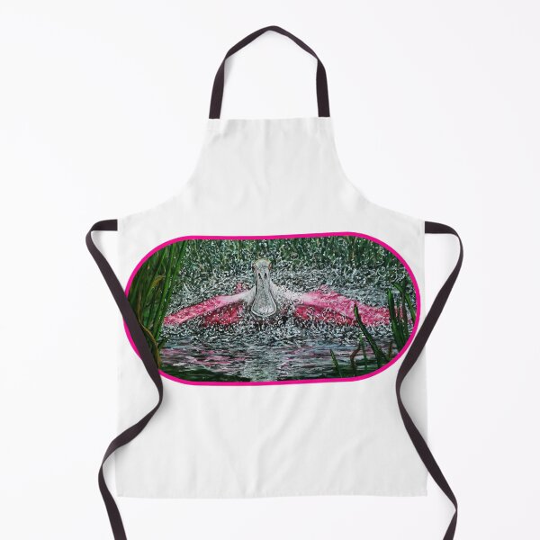 Item preview, Roseate Spoonbill Bird Art Splash Landing designed and sold by RobbiePotterArt.