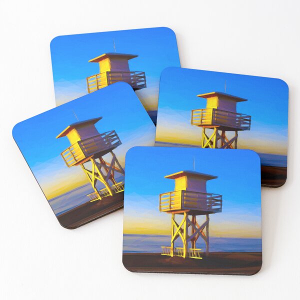 Item preview, Lifeguard station on the beach. Image created using geometric shapes designed and sold by EdgyEdgeArt.