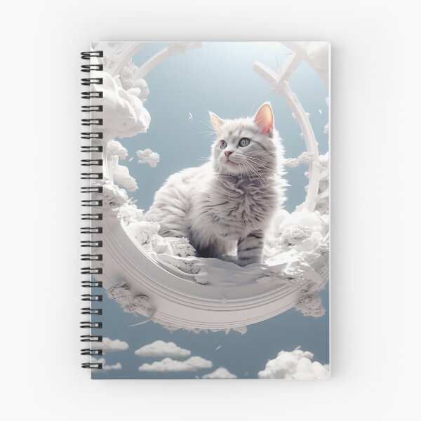 Item preview, gato blanco, gatito, círculo, designed and sold by Desiyuchi.
