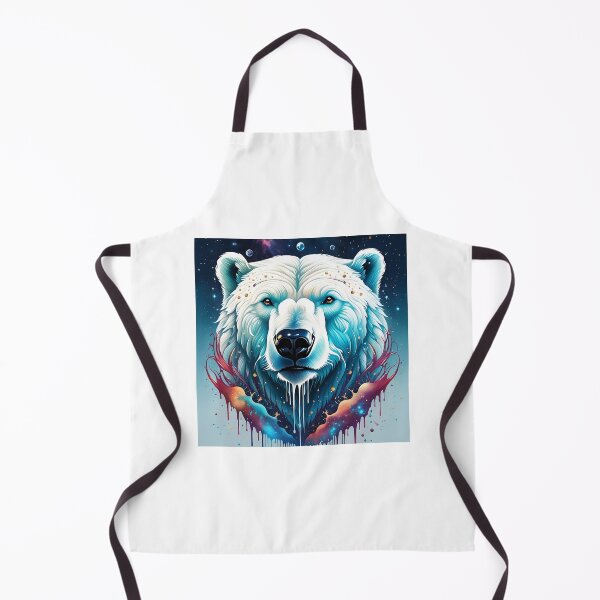 Item preview, Eternal moment of ice: Surreal polar bear face in a magical dream world! designed and sold by AkraidaxDesign.