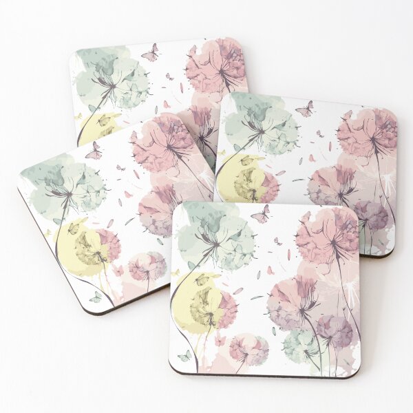 Item preview, Watercolor Dandelion Pastel Pattern 4 designed and sold by Magnuna.