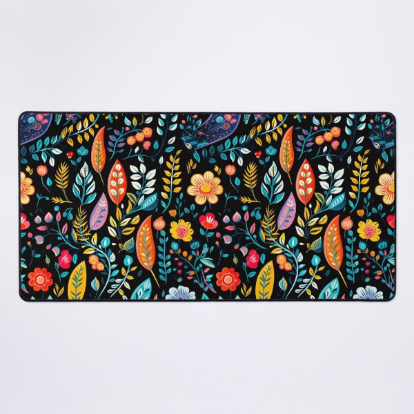 Item preview, Folkart Flower Collage Painting Print Background designed and sold by PaperieJennifer.