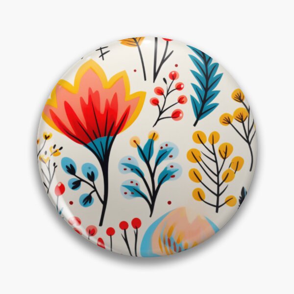 Artikelvorschau, Folkart-Blumen-Collage-Malerei-Druck-Hintergrund entworfen und verkauft von PaperieJennifer.