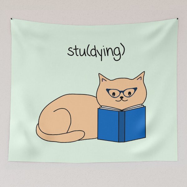 Item preview, Studying Cat designed and sold by TD Collective.