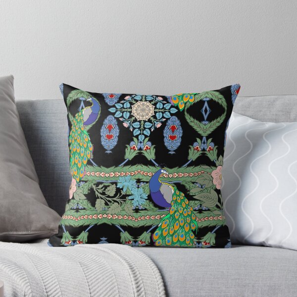 Aperçu de l'œuvre Boho, bohème, turc, iznik, paon, oiseaux, art floral créée et vendue par MariaMarinova.