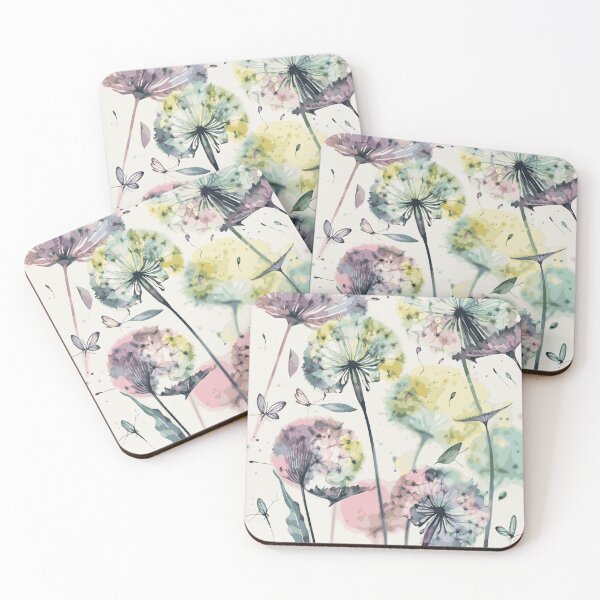 Item preview, Watercolor Dandelion Pastel Pattern 6 designed and sold by Magnuna.