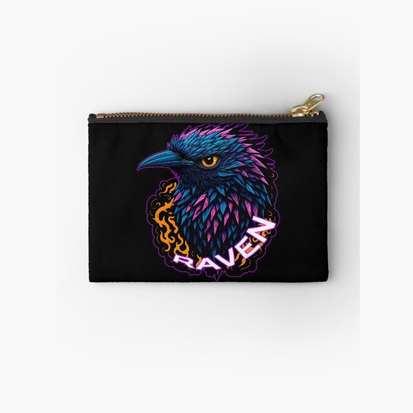 Item preview, Elegance of the Raven, A Mystical Symphony in Blue and Pink designed and sold by EnzoGatti.