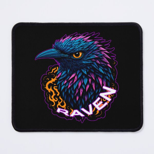 Item preview, Elegance of the Raven, A Mystical Symphony in Blue and Pink designed and sold by EnzoGatti.