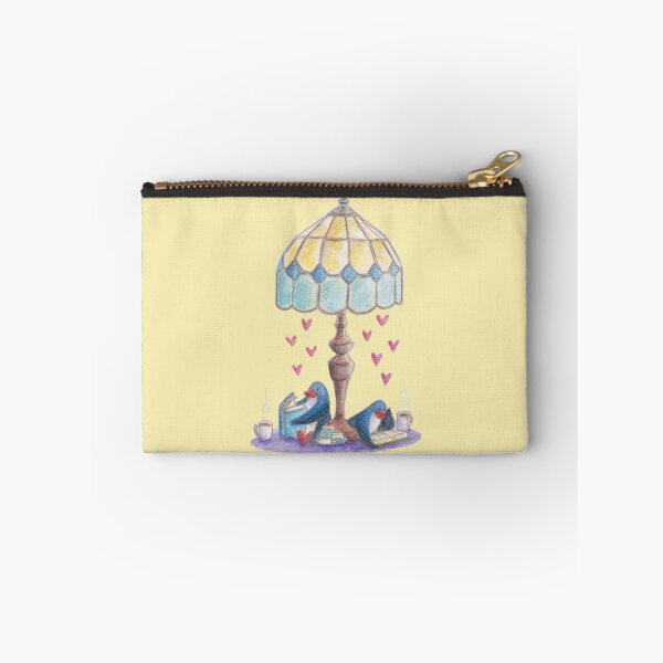 Item preview, Two penguins reading books under a retro lamp designed and sold by PenguinGirl-Art.
